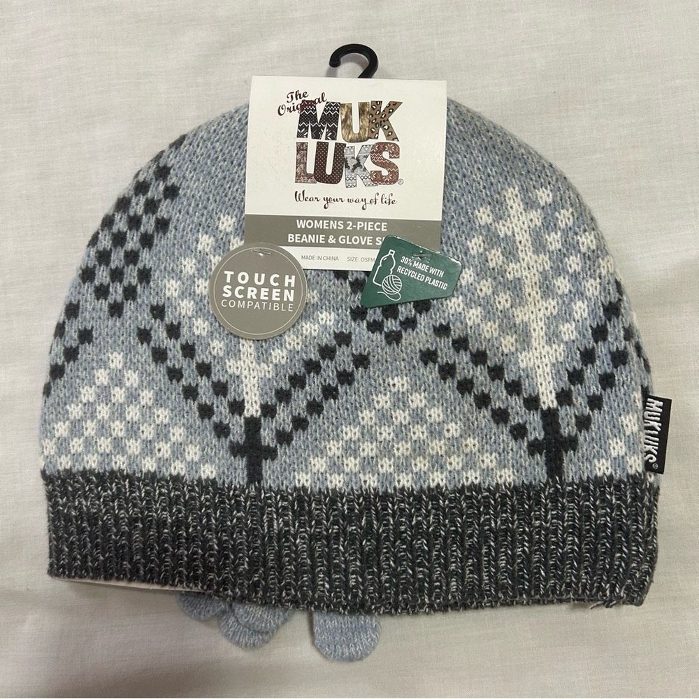 Knitted Beanie & Gloves Set NWT